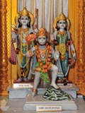 Bhagwan Shri Krishna and Shri Radhaji and Shri Hanumanji